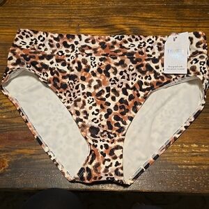 Time and Tru Leopard Print Bikini Bottoms NWT Size 1X